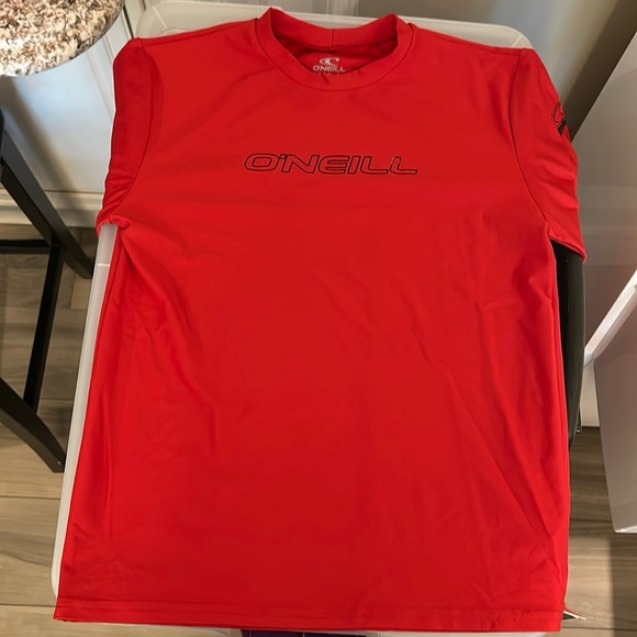 Boy’s O’Neill Rash guard Long Sleeve UPF 50 Red New w Tags - Picture 2 of 10